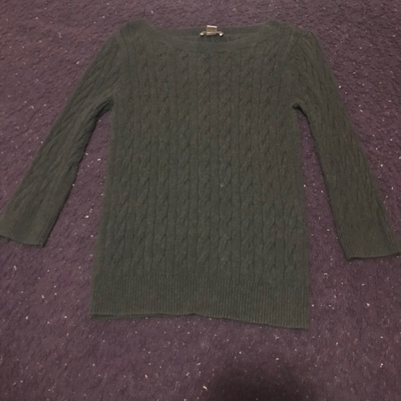 Loft Cable Knit Gray Sweater - Picture 1 of 3